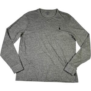 Polo Ralph Lauren Gray T-Shirt Mens L Custom Fit Crew Neck  Clean Boy Minimalist